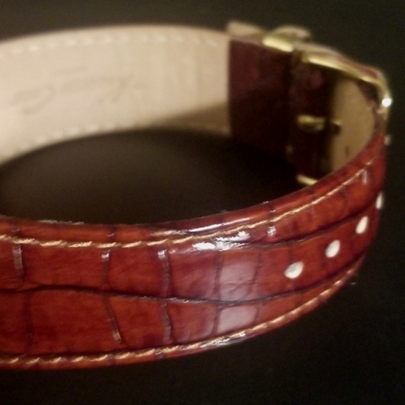 NWT, Kenneth Cole New York Men's Gold-Tone Brown Leather Watch - Picture 8 of 12